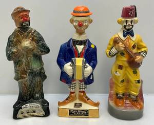 lot 196 image: 1970s Clown Decanters Including Ezra Brooks & Beam (EMPTY)