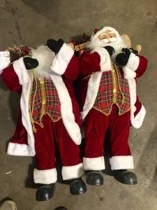 Lot of Home Accents Holiday 3 ft. Santa with Presents and Bear Customer Returns See Pictures