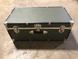 Black Storage Trunk  Customer Returns See Pictures