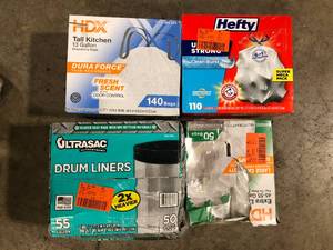 Lot of Assorted Trash Bags Various Models and Sizes  Customer Returns See Pictures