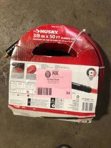 Husky 38 in. x 50 ft. Rubber Air Hose   Customer Returns See Pictures