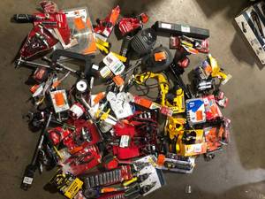 Huge Lot of Assorted Hand Tools and Hardware Various Models and Conditions Customer Returns See Pictures