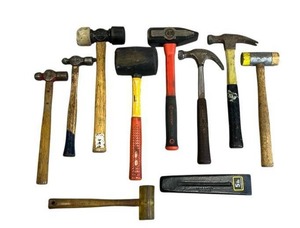 lot 16 image: Nice Hammer Lot including 4lbs. Crescent Blacksmith Hammer, Vintage True Temper Rocket A16 Claw Hammer, and More
