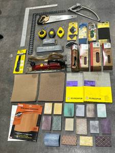 lot 26 image: Huge Sanding and Finishing Tools including Northern Industrial Tools Straight-Line Air Sander (3.75 x 16)