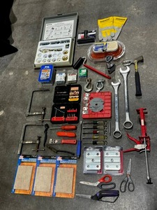 lot 27 image: Miscellaneous Tool Lot including Bessey C-Clamps, Vintage Craftsman Tools, and More