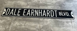 lot 42 image: Dale Earnhardt Blvd. Metal WallStreet Sign (6 x 36)