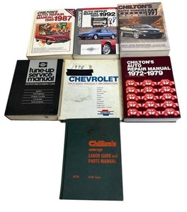 lot 49 image: Vintage Chiltons Repair Manuals and More