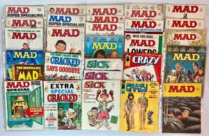 lot 36 image: Collection of MAD, CRAZY, SICK and CRACKED Magazines