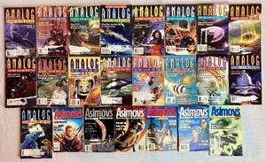 lot 37 image: Collection of Ananlog and Asimovs Science Fiction Books