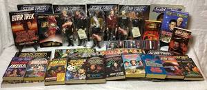 lot 32 image: Star Trek Collection - Action Figures, Books, Star Trek Encyclopedia, Comic Books, Posters and Trading Cards