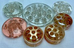 lot 54 image: Vintage Glass Flower Frogs