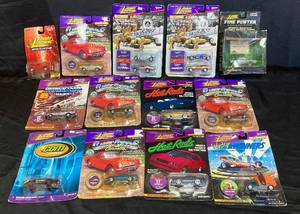 lot 84 image: Johnny Lightning Die Cast Replicas plus Pewter El Camino and Two Pewter 57 Chevy Bel Air