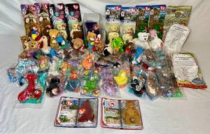 lot 142 image: Beanie Babies Collection - Princess Diana Bear and Many from McDonalds Happy Meals