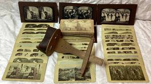 lot 108 image: Antique Stereoscope and Photo Cards