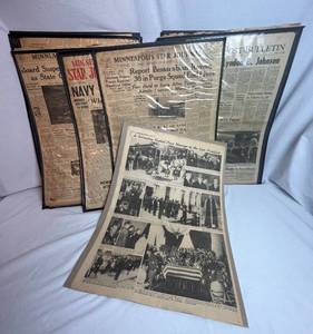 lot 158 image: Vintage Minneapolis Star Journal, Minneapolis Sunday Tribune and Rochester Post Bulletin Newspapers