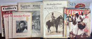 lot 16 image: Vintage The New York Times Mid-Week Pictorial, Colliers, Show, Saturday Review, Ebony and Harpers Weekly Magazines