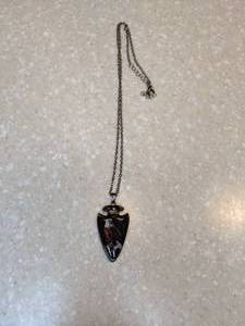lot 408 image: New Bald Eagle Geometric Triangle Necklace P