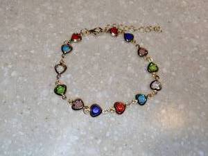lot 412 image: New Zirconia Heart Shapes Bracelet Colorful P