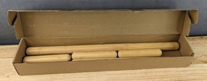 lot 129 image: New 6 Piece Solid Bamboo Massage Stick Set B