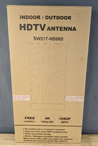 lot 122 image: New IndoorOutdoor HDTV Antenna Model SW217-HD005 B
