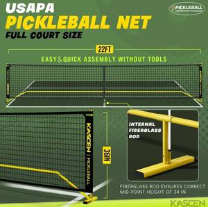 lot 55 image: New USAPA Pickleball Net, Full Court Size $69.99 Retail B