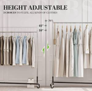 lot 770 image: New HOKEEPER Heavy Duty Z Rack for Clothing with Wheels $79.98 Retail B