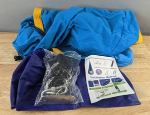 lot 76D image: Kids Hanging Swing Hammock Blue & Yellow B