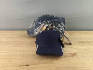 lot 276 image: 24 Brand New Yupoong FlexFit Navy Blue Hats Size SmallMedium A