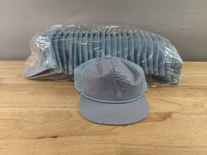 lot 256 image: 24 Brand New Hats Yupoong Snap Back Light Blue Hats OSFM A