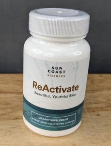 lot 183A image: New Sun Coast Sciences ReActivate Beautiful, Youthful Skin Dietary Supplement (30 Count), $49.95 Retail H