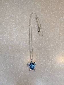 lot 421 image: New Chic Ocean Heart Turtle Necklace Blue P