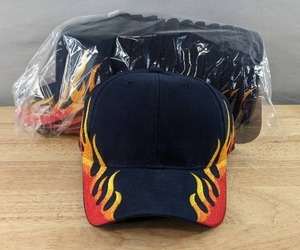 lot 60D image: 24 Brand New Advantage Series Ltd. Navy Flames Hats OSFM A