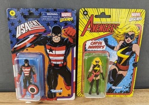 lot 357 image: Hasbro Marvel Legends Kenner Collectible U.S.Agent and The Avengers Carol Danvers Action Figures N