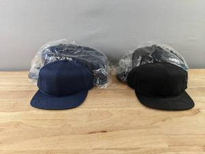 lot 193 image: 20 Brand New Yupoong Snap Back Navy and Black Hats Size Youth A