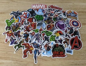 lot 19L image: 50 New Marvel Avengers Stickers - Captain America Hulk Iron Man N