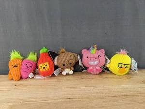 lot 483 image: 5 New Ami Amis Plushes from Jakks Pacific - Rooty & Rooty, Pupper, Sassy-Pants, Hutch, and Petunia W