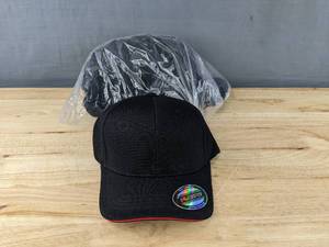 lot 173 image: 9 Brand New Yupoong Flexfit BlackRed Small A
