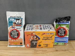 lot 3D image: Brand New Panini Basketball Cards Panini NBA Hoops 2022-23 Box Set and 2 Value Packs I