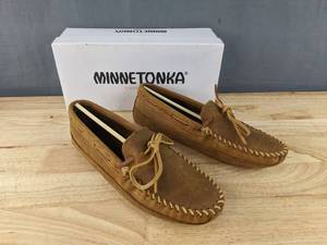 lot 262 image: Minnetonka Moccasin Double Bottom Softsole Slippers Mens Size 11 Brown Ruff N