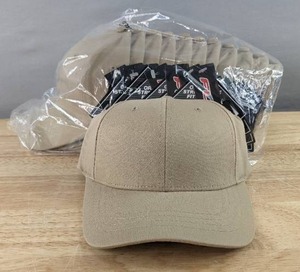 lot 321 image: 24 Brand New Yupoong Khaki Hats Youth A
