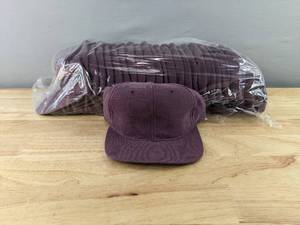 lot 316 image: 24 Brand New Yupoong Washed Plum Hats Slide Back OSFM A