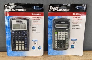 lot 28 image: Brand New Texas Instruments TI-30Xa Scientific Calculator and TI-30XIIS Fundamental Scientific Calculator N