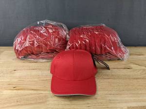 lot 169 image: 24 Brand New Yupoong Flexfit RedSilver Hats Size SmallMedium. A