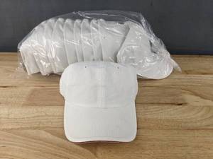 lot 311 image: 13 Brand New Advantage Series Ltd. White and Red Hats Velcro OSFM A