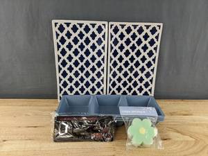 lot 312 image: Brand New Household and Kitchen Items Decorative Trays, Corkscrew, Dish Sponge and Divided Trays D
