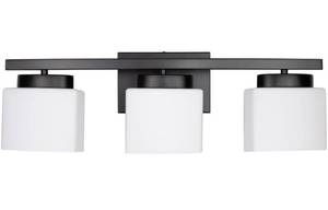lot 156 image: Pair of Brand New 3-Light Bathroom Vanity Light Fixtures (Matte Black) $89.99 Each Retail B
