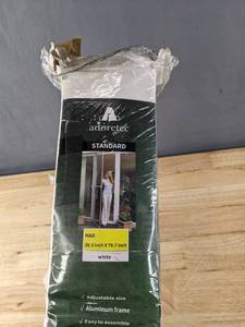 lot 863 image: New Adoretec Screen Door, Stainless Aluminium Frame Hinged Swing Screen Door - 39..3 x 78.7 in White B