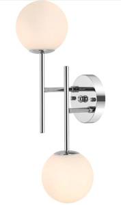 lot 851 image: Brand New Byoliima Modern Chrome Wall Sconce, 7.5 W x 20 H, G9 Base, Fully Dimmable $69.99 Retail B