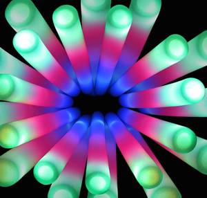 lot 97D image: Lot of 98 LED Party Foam Glow Sticks with 3 Modes $95 Retail B