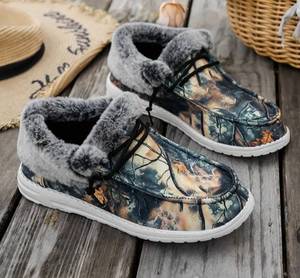 lot 20L image: Brand New Camo Casual Ankle Boots Faux Fur Trim with Camouflage Womens Size 8 O